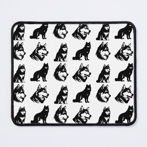 Item preview, Alaskan Malamute Black Silhouettes designed and sold by TheAnimalZ00.