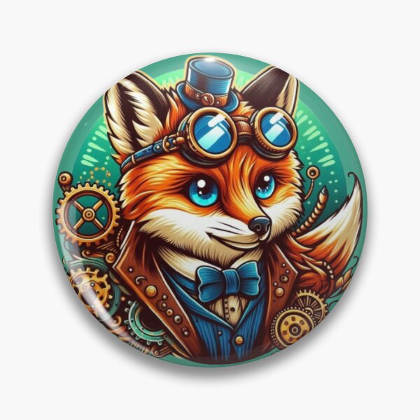 Item preview, A fox with gears designed and sold by trendybutterfly.
