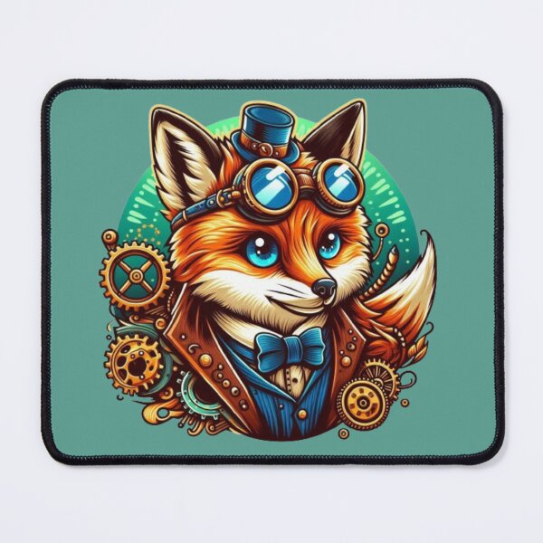 Item preview, A fox with gears designed and sold by trendybutterfly.