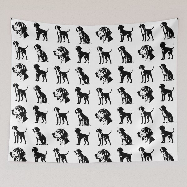 Item preview, American Foxhound Black Silhouettes designed and sold by TheAnimalZ00.