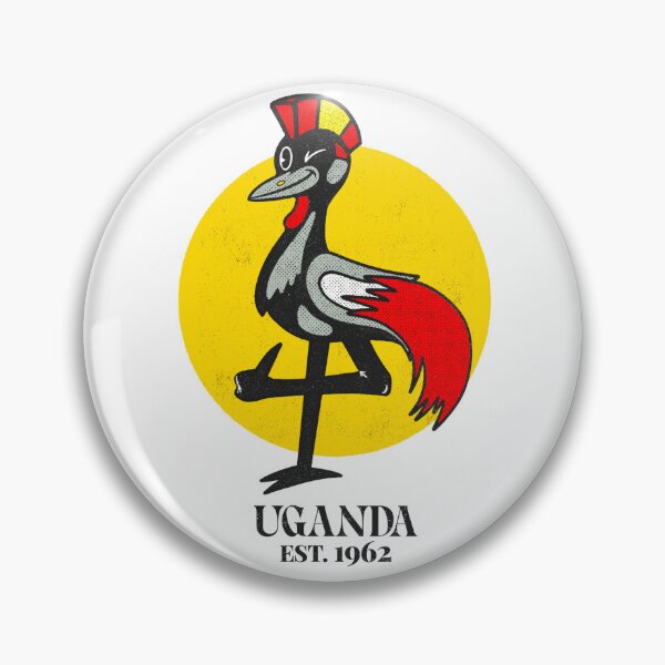 Item preview, Uganda's Grey Crowned Crane - Country Flag Cartoon designed and sold by Second-Best.
