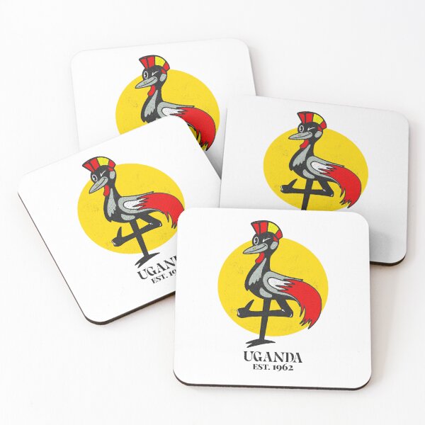 Item preview, Uganda's Grey Crowned Crane - Country Flag Cartoon designed and sold by Second-Best.