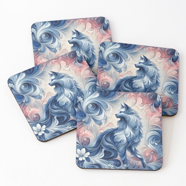 Item preview, Ethereal Feline: Cat in Abstract Realm designed and sold by daruneenok.