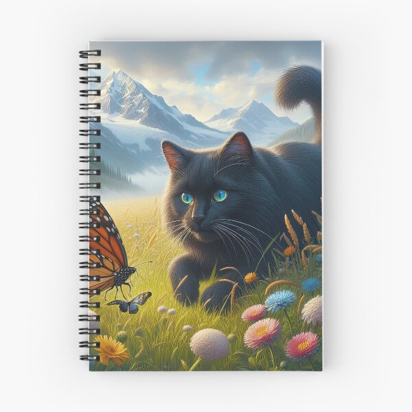 Item preview, Black Cat Chasing A Butterfly designed and sold by angelmuz.