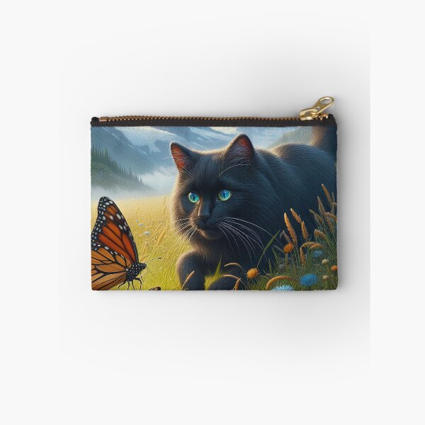 Item preview, Black Cat Chasing A Butterfly designed and sold by angelmuz.