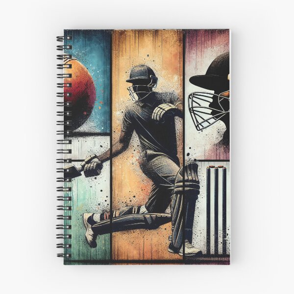 Item preview, Vintage Cricket Action Triptych Distressed Art designed and sold by SportsT-Shirts.