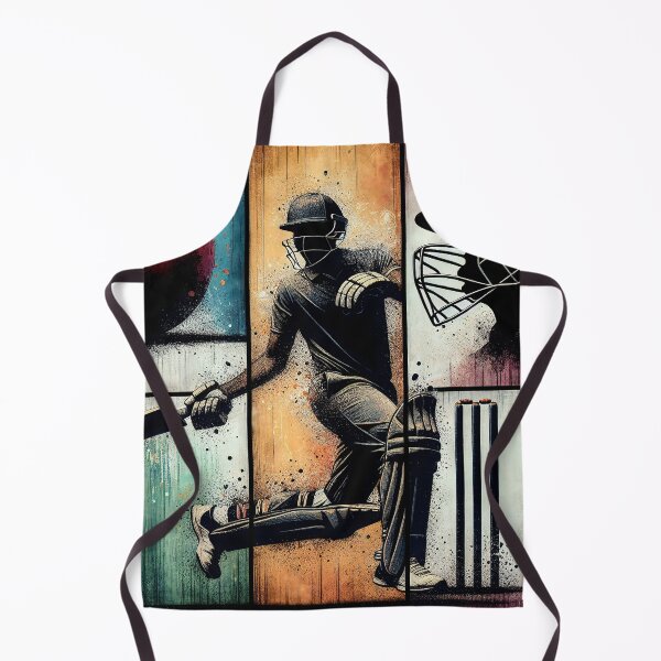 Item preview, Vintage Cricket Action Triptych Distressed Art designed and sold by SportsT-Shirts.