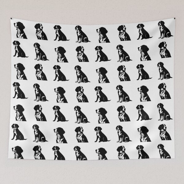 Item preview, Brittany Spaniel Black Silhouettes designed and sold by TheAnimalZ00.