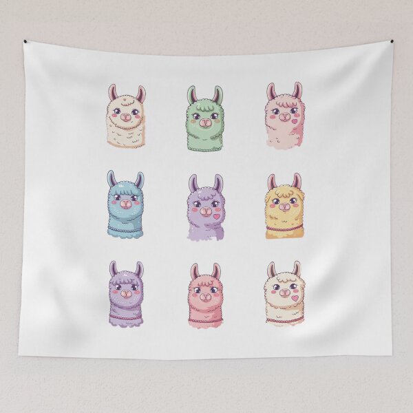 Item preview, Cute llamas in pastel colors | Cute llamas designed and sold by UniqueCharms.