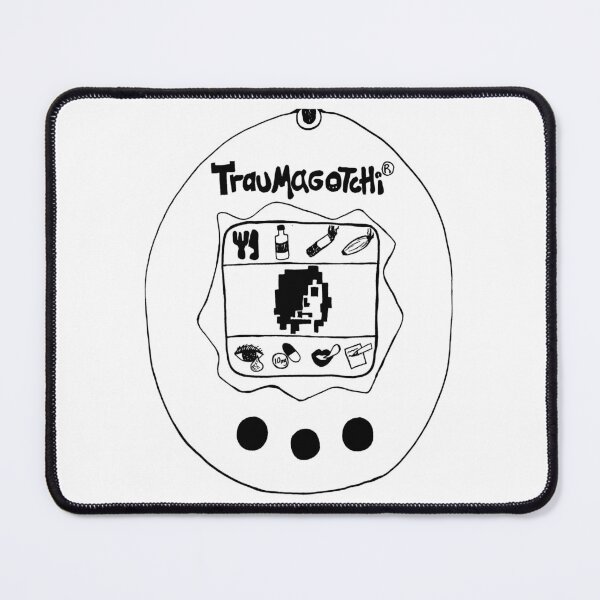 Item preview, Trauma-gotchi designed and sold by Idle Handmade.