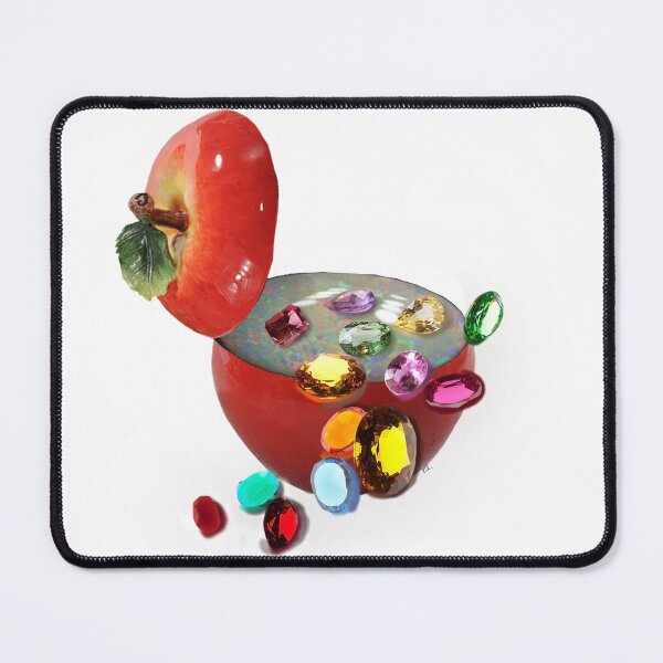 Item preview, 'Apple Gems' Collage ft.  Opal, Ruby, Citrine, Sapphire and Peridot designed and sold by Venus-in-Virgo.