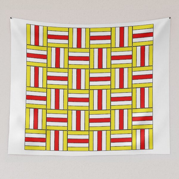 Item preview, Alternating Red and Yellow Rectangular Tiles Design designed and sold by GetItGiftIt.