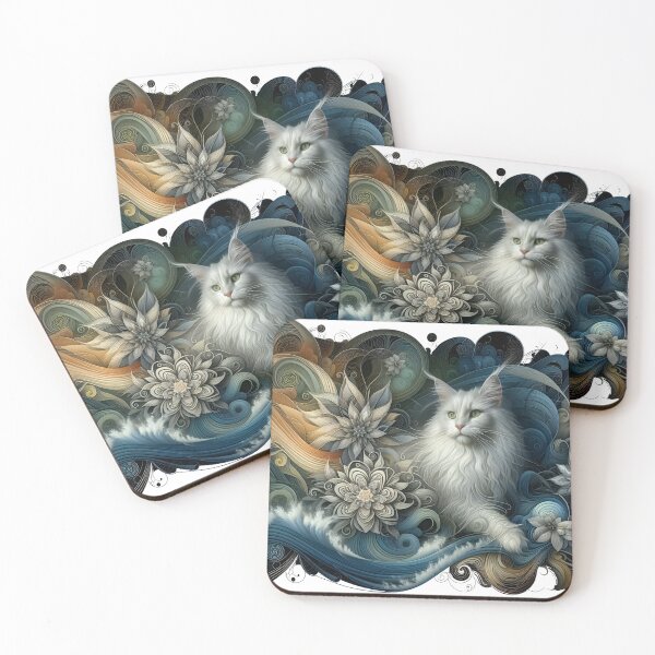 Item preview, Mystic Purr: Cat in Abstract Wilderness designed and sold by daruneenok.