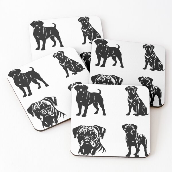 Item preview, Bullmastiff Black Silhouettes designed and sold by TheAnimalZ00.