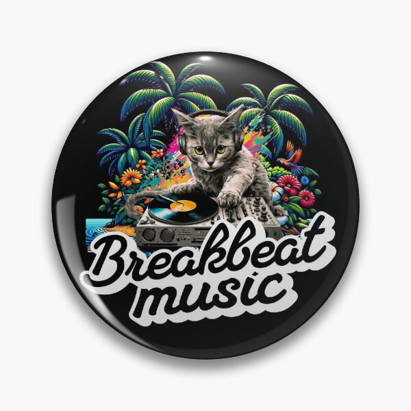 Item preview, BREAKBEAT  - Tropical Cat Decks 1 (white)  designed and sold by Discothreadz.