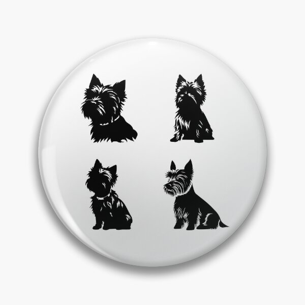 Item preview, Cairn Terrier Dog Black Silhouettes designed and sold by TheAnimalZ00.