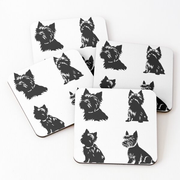 Item preview, Cairn Terrier Dog Black Silhouettes designed and sold by TheAnimalZ00.