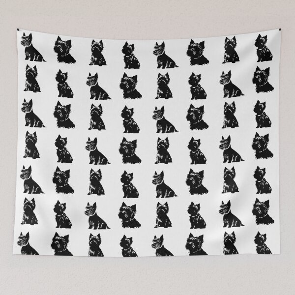 Item preview, Cairn Terrier Dog Black Silhouettes designed and sold by TheAnimalZ00.