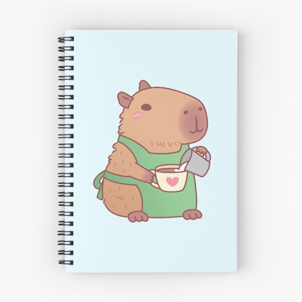 Item preview, Cute Capybara Barista Making Coffee designed and sold by rustydoodle.