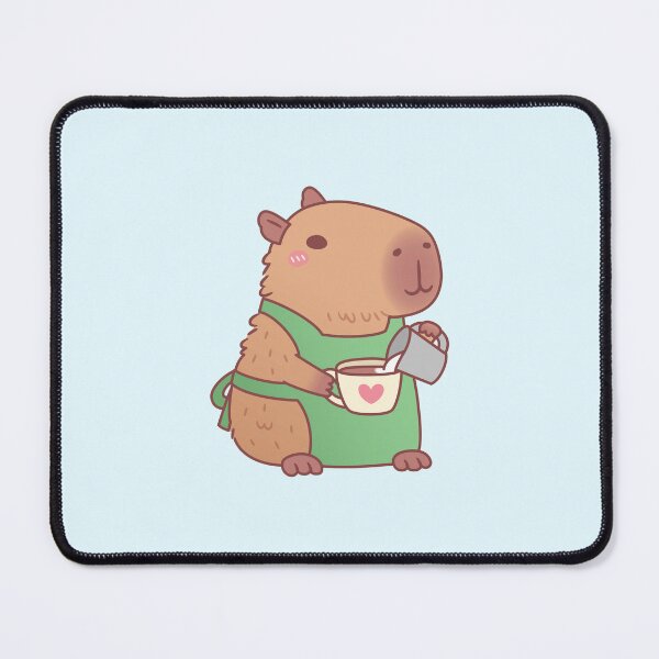 Item preview, Cute Capybara Barista Making Coffee designed and sold by rustydoodle.