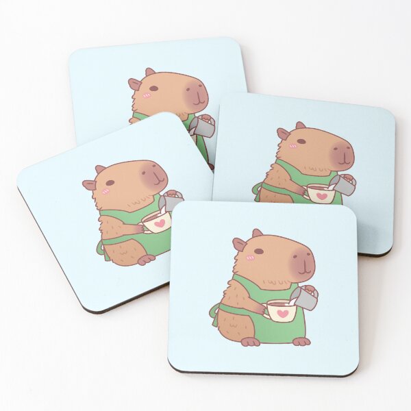 Item preview, Cute Capybara Barista Making Coffee designed and sold by rustydoodle.