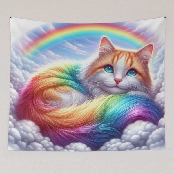 Item preview, Enchanted Rainbow Cat designed and sold by littlestore.