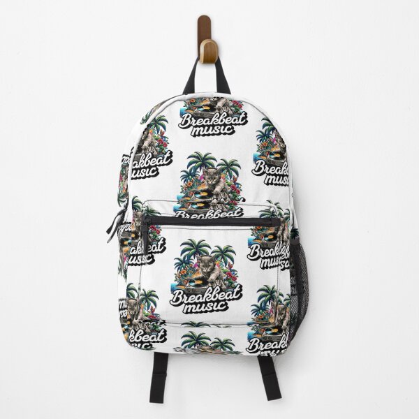 Item preview, BREAKBEAT  - Tropical Cat Decks 1 (black)  designed and sold by Discothreadz.
