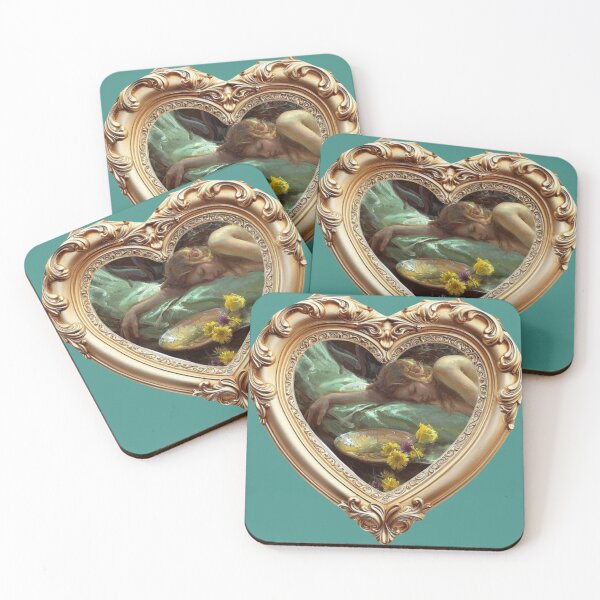 Item preview, Heart Framed Girl With Fallen Flowers designed and sold by HeyGurlHe.