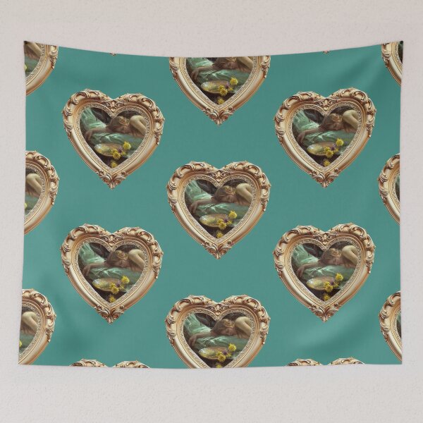 Item preview, Heart Framed Girl With Fallen Flowers designed and sold by HeyGurlHe.