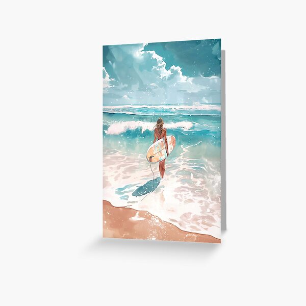 Item preview, Girl surf coastal life designed and sold by SurfolioPrints.