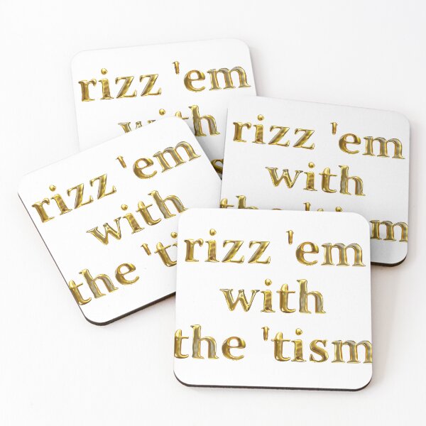 Item preview, Rizz `Em with the `Tism, Gold Hammered Autism Slogan designed and sold by juiceboxvintage.