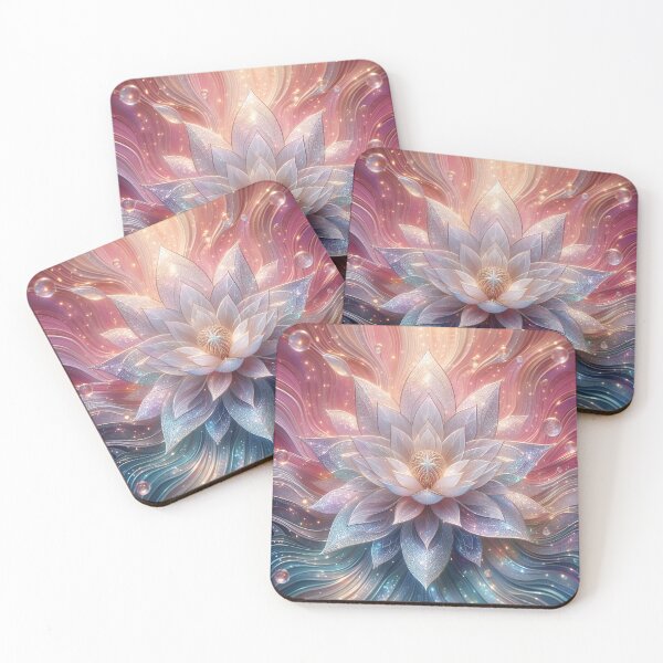 Item preview, Translucent Glister: Lotus in Abstract Wave Flower Vine Background designed and sold by daruneenok.