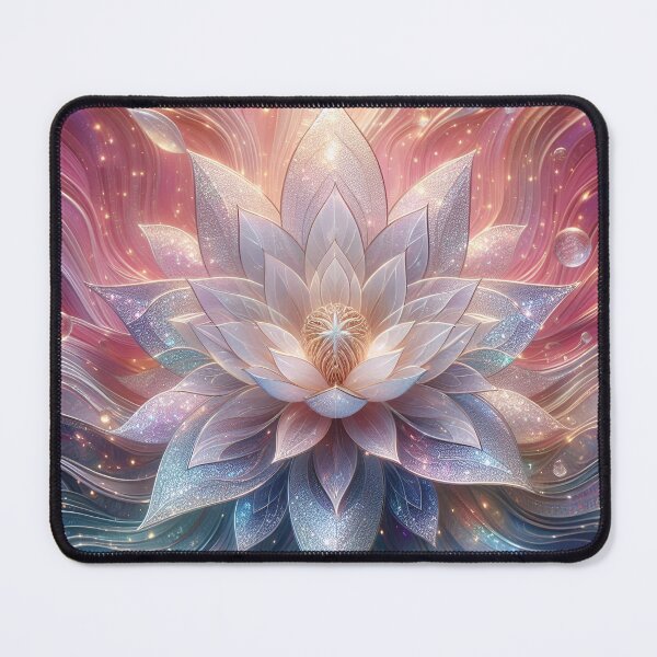 Item preview, Translucent Glister: Lotus in Abstract Wave Flower Vine Background designed and sold by daruneenok.