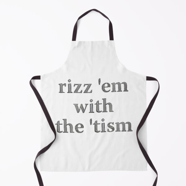 Item preview, Rizz `Em with the `Tism, Black and White Stitched Embroidery Autism Slogan designed and sold by juiceboxvintage.