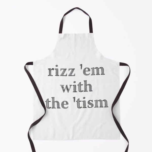 Item preview, Rizz `Em with the `Tism, Black and White Stitched Embroidery Autism Slogan designed and sold by juiceboxvintage.