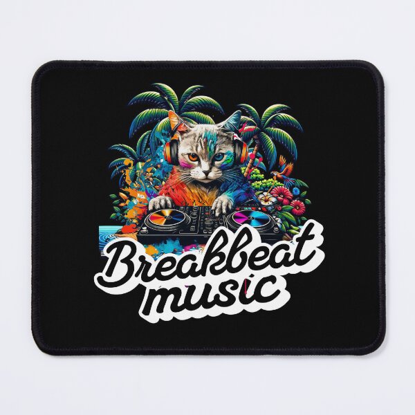 Item preview, BREAKBEAT  - Tropical Cat Decks 2 (white)  designed and sold by Discothreadz.