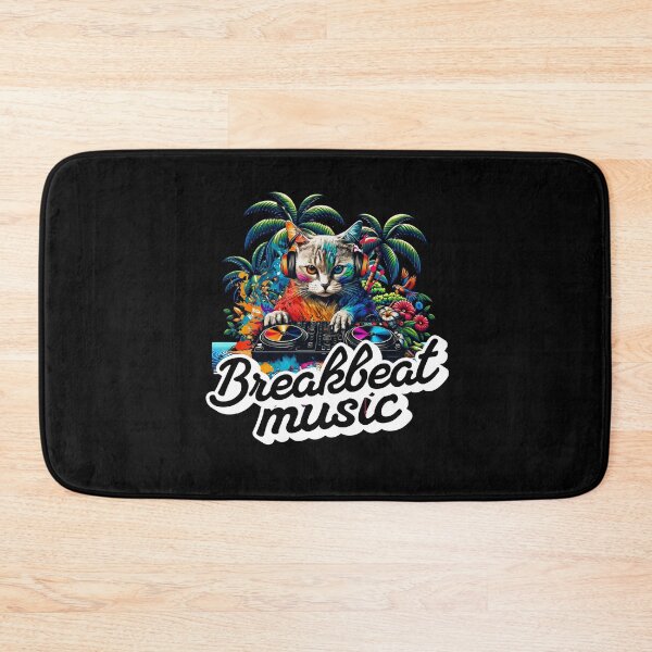 Item preview, BREAKBEAT  - Tropical Cat Decks 2 (white)  designed and sold by Discothreadz.