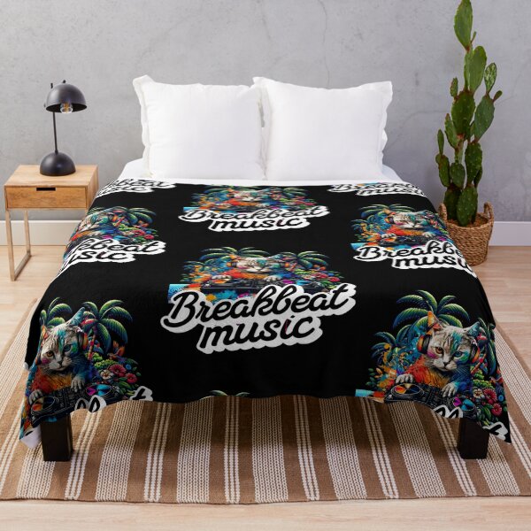 Item preview, BREAKBEAT  - Tropical Cat Decks 2 (white)  designed and sold by Discothreadz.