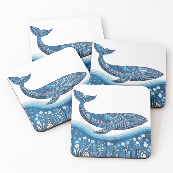 Item preview, Abstract Aboriginal Art Inspired Marine Whale  designed and sold by inknships.