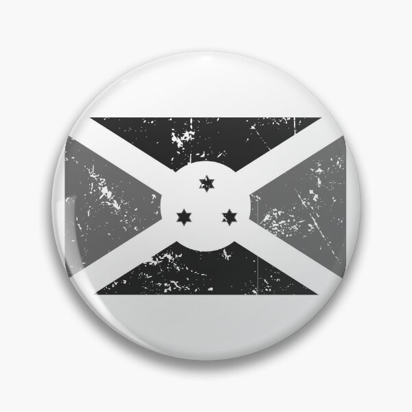 Item preview, Burundi black and white grayscale flag designed and sold by Starstacks.