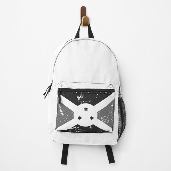 Item preview, Burundi black and white grayscale flag designed and sold by Starstacks.