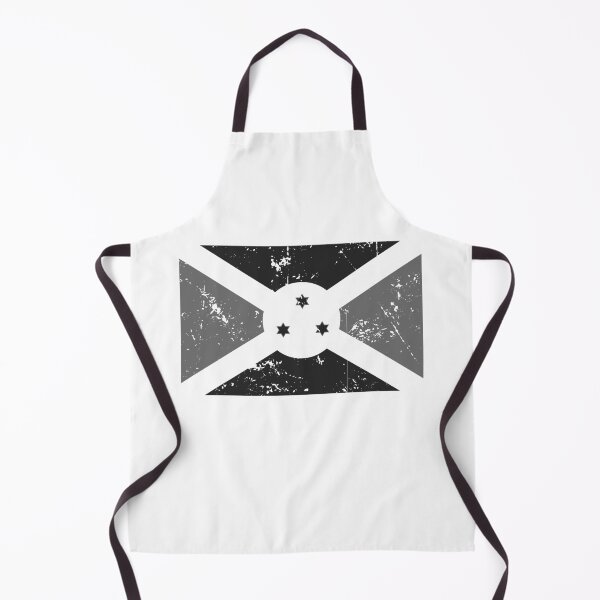 Item preview, Burundi black and white grayscale flag designed and sold by Starstacks.