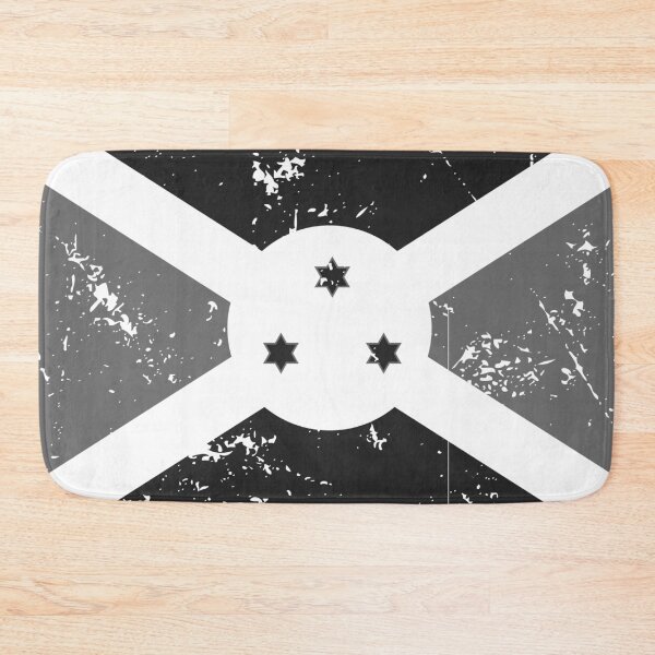 Item preview, Burundi black and white grayscale flag designed and sold by Starstacks.