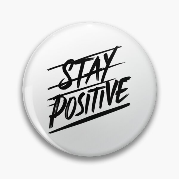Artikelvorschau, Dynamisches „Stay Positive“-T-Shirt mit Pinselstrich (weiß) entworfen und verkauft von MerchMasterPL.