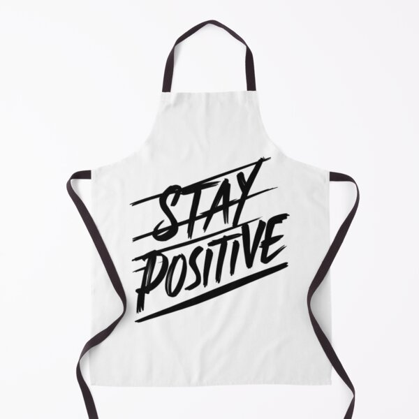 Item preview, Dynamic "Stay Positive" Brush-Stroke T-Shirt (white) designed and sold by MerchMasterPL.