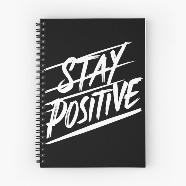 Artikelvorschau, Dynamisches "Stay Positive" Pinselstrich T-Shirt (schwarz) entworfen und verkauft von MerchMasterPL.
