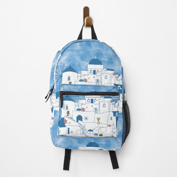 Item preview, Greek Island Greece Oia Blue & White Illustration designed and sold by idovedesign.