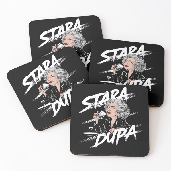 Item preview, Bold "Stara Dupa" Cartoon Elderly Woman T-Shirt designed and sold by MerchMasterPL.