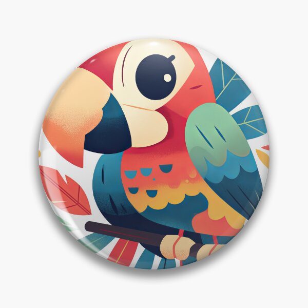 Item preview, Parrot perched on branch designed and sold by OneMoreMelt.