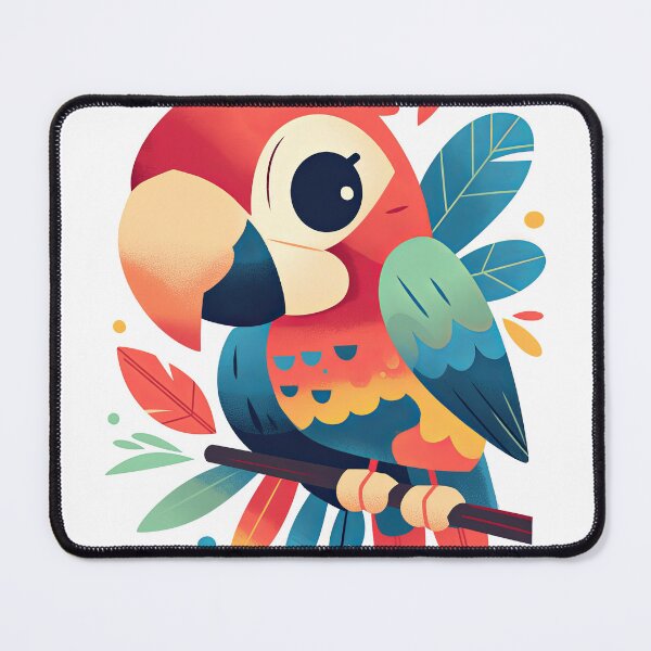 Item preview, Parrot perched on branch designed and sold by OneMoreMelt.
